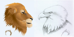 Lion and Eagle